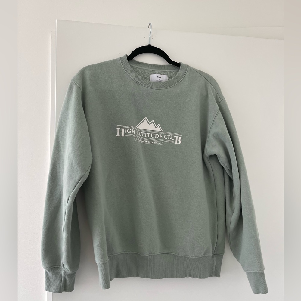 TNA green sweatshirt